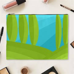 Green And Blue Landscape Cosmetic Bag (xl)