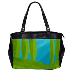 Green And Blue Landscape Office Handbags by Valentinaart