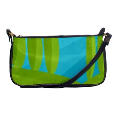 Green And Blue Landscape Shoulder Clutch Bags