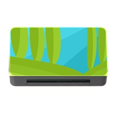 Green And Blue Landscape Memory Card Reader With Cf