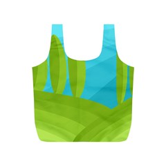 Green And Blue Landscape Full Print Recycle Bags (s) 