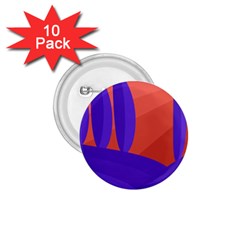 Purple And Orange Landscape 1 75  Buttons (10 Pack)