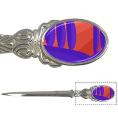 Purple And Orange Landscape Letter Openers by Valentinaart