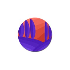 Purple And Orange Landscape Golf Ball Marker (10 Pack) by Valentinaart