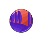 Purple and orange landscape Hat Clip Ball Marker Front