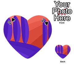 Purple And Orange Landscape Playing Cards 54 (heart) 