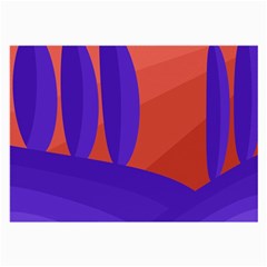 Purple And Orange Landscape Large Glasses Cloth (2-side)