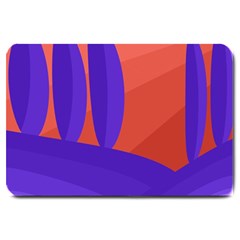 Purple And Orange Landscape Large Doormat 