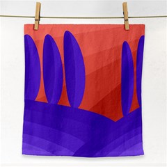 Purple And Orange Landscape Face Towel