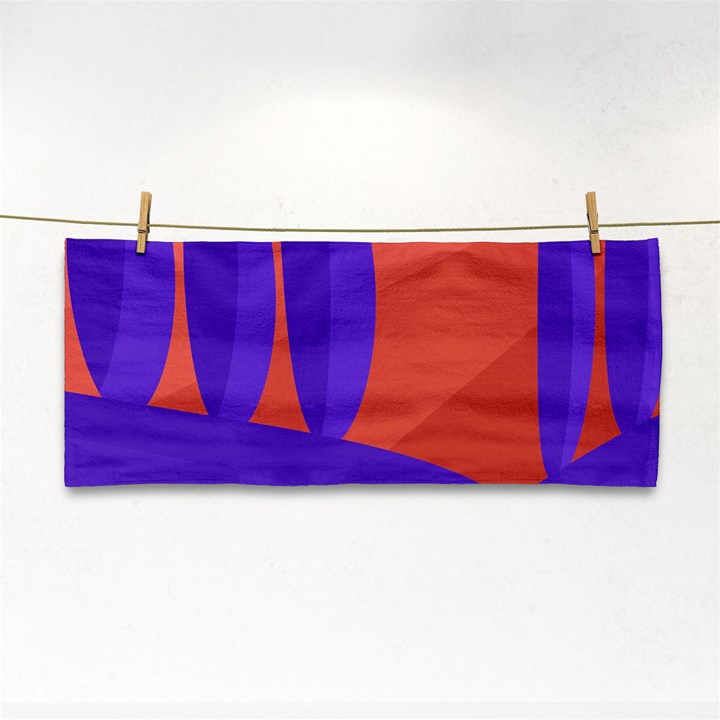 Purple and orange landscape Hand Towel