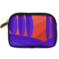 Purple And Orange Landscape Digital Camera Cases by Valentinaart