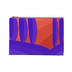 Purple And Orange Landscape Cosmetic Bag (large) 