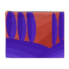 Purple And Orange Landscape Cosmetic Bag (xl)