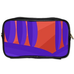 Purple And Orange Landscape Toiletries Bags 2-side