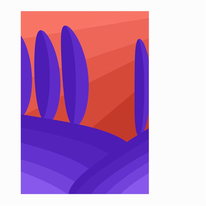 Purple and orange landscape Large Garden Flag (Two Sides)