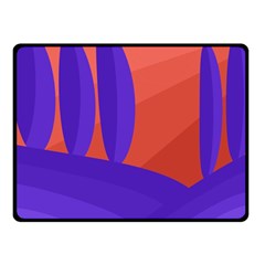 Purple And Orange Landscape Double Sided Fleece Blanket (small) 