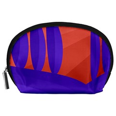 Purple And Orange Landscape Accessory Pouches (large) 