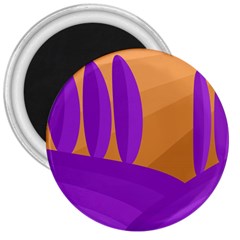 Orange and purple landscape 3  Magnets