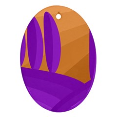 Orange and purple landscape Ornament (Oval) 