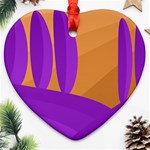 Orange and purple landscape Ornament (Heart)  Front