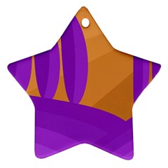 Orange and purple landscape Ornament (Star) 