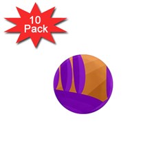 Orange and purple landscape 1  Mini Magnet (10 pack) 