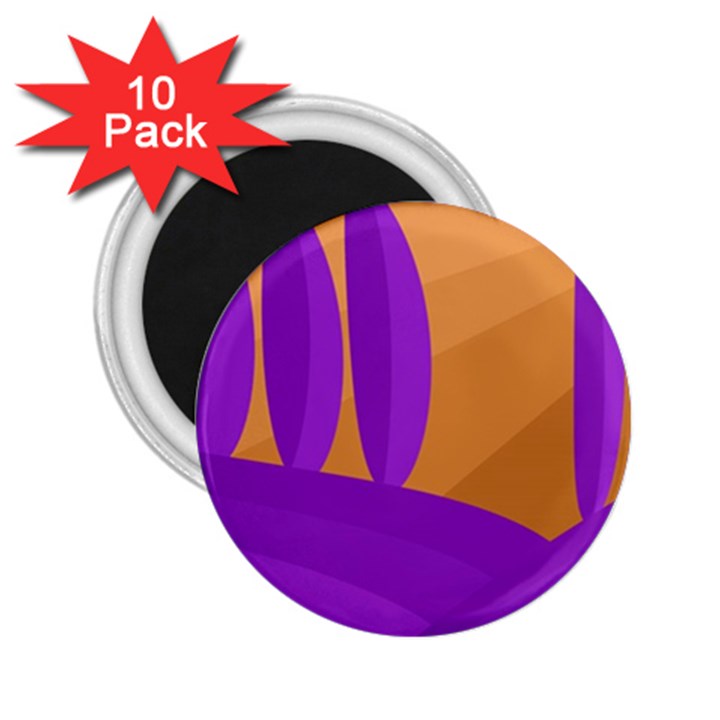 Orange and purple landscape 2.25  Magnets (10 pack) 