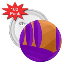 Orange and purple landscape 2.25  Buttons (100 pack) 