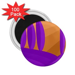 Orange and purple landscape 2.25  Magnets (100 pack) 