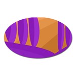 Orange and purple landscape Oval Magnet Front