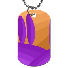 Orange and purple landscape Dog Tag (One Side)