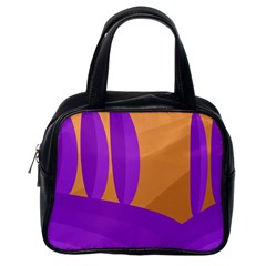 Orange and purple landscape Classic Handbags (One Side)