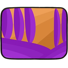 Orange and purple landscape Double Sided Fleece Blanket (Mini) 