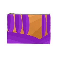 Orange and purple landscape Cosmetic Bag (Large) 