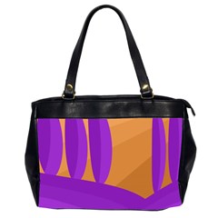 Orange and purple landscape Office Handbags (2 Sides) 