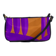 Orange and purple landscape Shoulder Clutch Bags