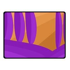 Orange and purple landscape Fleece Blanket (Small)