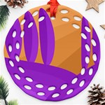 Orange and purple landscape Ornament (Round Filigree)  Front