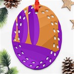 Orange and purple landscape Ornament (Oval Filigree)  Front