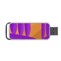 Orange and purple landscape Portable USB Flash (One Side)