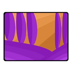 Orange and purple landscape Double Sided Fleece Blanket (Small) 