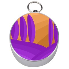 Orange and purple landscape Silver Compasses