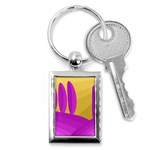 Yellow and magenta landscape Key Chains (Rectangle)  Front