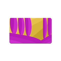 Yellow And Magenta Landscape Magnet (name Card)