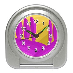 Yellow And Magenta Landscape Travel Alarm Clocks