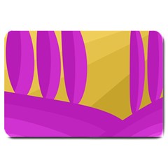 Yellow And Magenta Landscape Large Doormat 