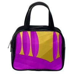 Yellow And Magenta Landscape Classic Handbags (one Side)