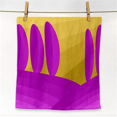 Yellow And Magenta Landscape Face Towel