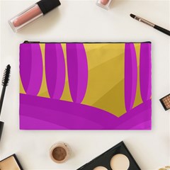 Yellow And Magenta Landscape Cosmetic Bag (large) 