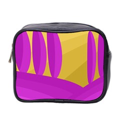 Yellow And Magenta Landscape Mini Toiletries Bag 2-side